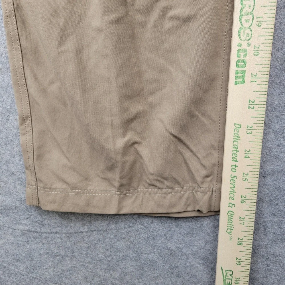 Duluth Trading Co Pants Mens 44x30 Beige Nylon Relaxed Fit Belted Outdoor Hiking